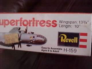   29 Boeing Superfortress Vintage Model Airplane Kit WWII Bomber H 159