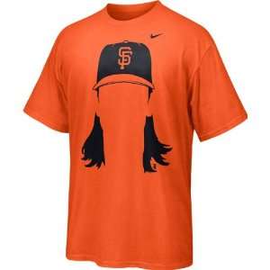   Orange Nike Hair itage Tim Lincecum Player Tee