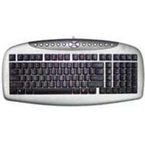  Tech KB 21 Silver Black English Multimedia Keyboard PS2 Electronics