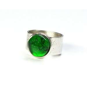  Recycled Emerald Beer Bottle Ring: Jewelry
