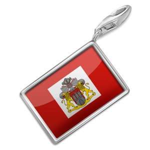 FotoCharms Hamburg Flag region Germany   Charm with Lobster Clasp 