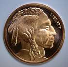 2011 Indian Head Buffalo Design 1 oz COPPER Bullion Medal Medallion 