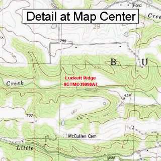  USGS Topographic Quadrangle Map   Luckett Ridge, Missouri 