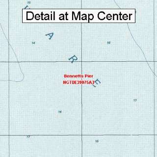  USGS Topographic Quadrangle Map   Bennetts Pier, Delaware 