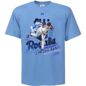   City Royals #23 Zack Greinke Light Blue Cy Young Award Winner T shirt