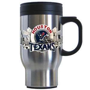 Houston Texans Stainless Steel & Pewter Travel Mug:  Sports 