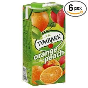 Tymbark Orange Peach Juice, 33.8000 ounces (Pack of6)