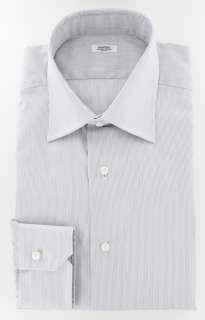 New $325 Barba Napoli Gray Shirt 17.5/44  
