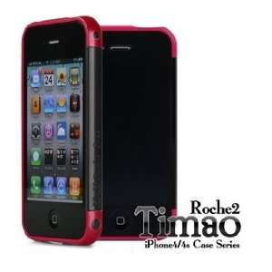  ROCHE2 TIMAO BUMPER CASE for iPhone4/4S SHRIMP PINK/BLACK 