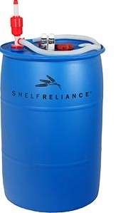 Survival BPA Free 55 gallon Barrel Water Storage System by Shelf 