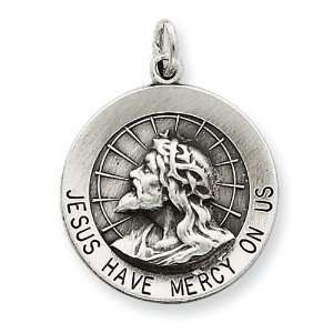  Sterling Silver Jesus Have Mercy Medal Jewelry