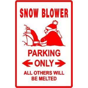    SNOW BLOWER PARKING winter safety equip sign: Home & Kitchen