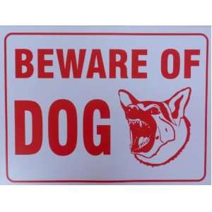  Beware of Dog Sign 9 X 12 PVC Patio, Lawn & Garden