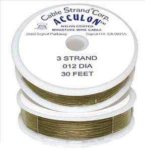  Antique Gold Acculon Beading Wire Tigertail .012 Inch 