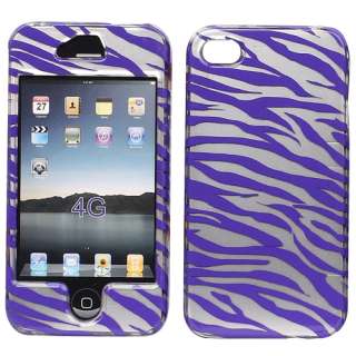 Purple Zebra Tiger Skin   iPhone 4 Hard Phone Case!  