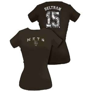  Carlos Beltran Name and Number T shirt by 5th & Ocean   Black Small