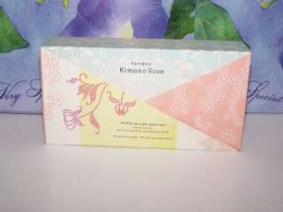 Thymes Kimono Rose soaps   NEW   2 bars in box + BONUS Sample Packet 