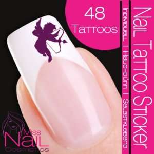  Nail Tattoo Sticker Angel / Cupid   berry Beauty