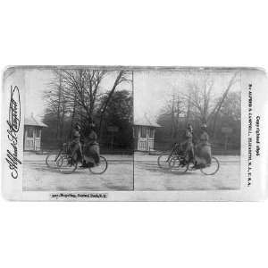 Bicycling,Central Park,Manhattan,New York,NY,c1896,women on bicycles