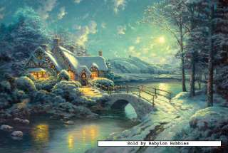   500 pieces jigsaw puzzle: Thomas Kinkade   Christmas Moonlight (58453