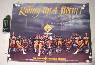   Of Iowa Hawkeyes 1988 Football Game Poster Ridin Up A Storm  