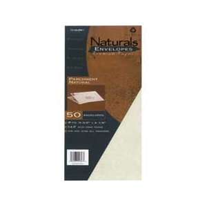 Natural Parchment Envelopes, No 10, 50EA/PK, Natural   Sold as 1 PK 
