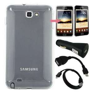  + Clear TPU Gel Skin Case + Micro USB OTG Cable + USB Data Cable 