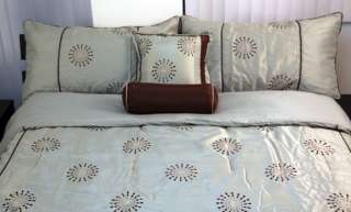 7PC Sage Cal King Polyester Comforter Bed Pillow Set  