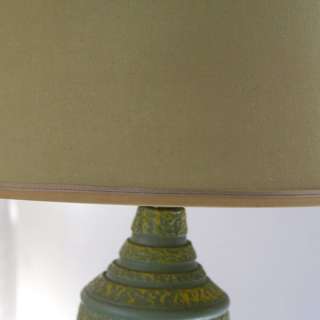 1950s Plasto Ceramic Table Lamp with Shade  
