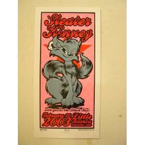  Sleater Kinney And The Black Keys Silk Screen Poster