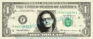 U2   Bono Dollar Bill   Mint  