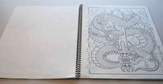 DRAGON TATTOO FLASH JAPANESE STYLE ART SKETCH BOOK .  