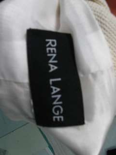 RENA LANGE Classic Cream Wool Skirt Suit Set Sz 38  