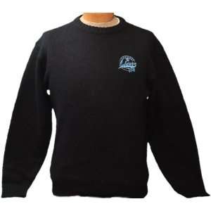   Black NFL Detroit Lions 100% Wool Crew neck Sweater: Sports & Outdoors