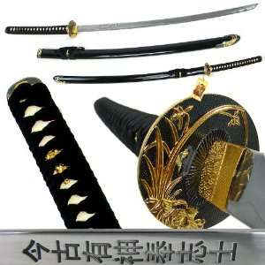  Traditional Black Belt Ninja Katana   46 inch long 