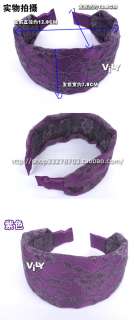 VILY Handmade Scarf Headband Wide fabric Hair Band lace  