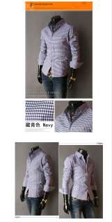 Mens Casual Slim Luxury Stylish Dress Shirt 4size 6Color FF0781,Fit 