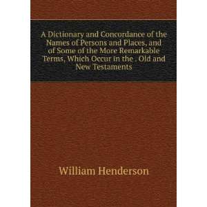  A Dictionary and Concordance of the Names of Persons and 