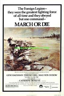 MARCH OR DIE MOVIE POSTER ORIG.1SHEET GENE HACKMAN 1977  