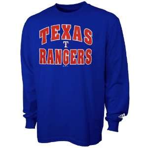 Adidas Texas Rangers Royal Blue Rally Long Sleeve T shirt:  