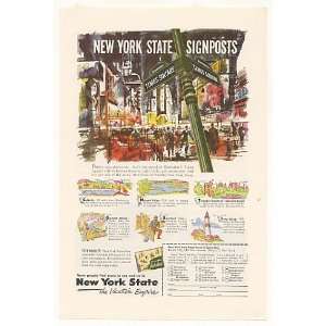   Times Square NYC David Shaw art New York Travel Print Ad: Home