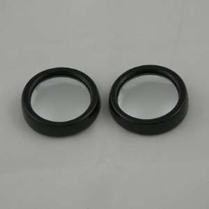  1.65 Convex Round Blind Spot Mini Safety Mirror Black 