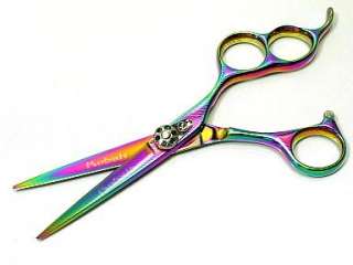 4SHEARS 5.5 Rainbow 3 Finger Pro Hair Cutting Shears  