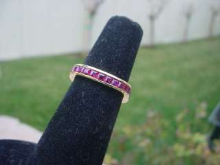   FRENCH CUT SAPPHIRE, RUBY, EMERALD, BANDS~~ SET INCLUDES ALL 3 BANDS