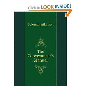  The Conveyancers Manual Solomon Atkinson Books