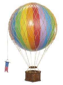 Rainbow Travels Light 7 Hot Air Balloon Authentic Model Hanging 