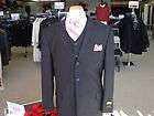 New Arrival Mens Black Vested Suit in Fashionable Three
