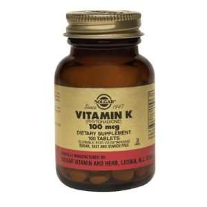  Vitamin K 100 mcg 100 Tablets