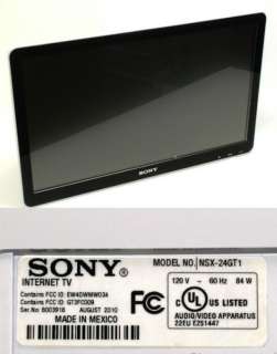 Sony NSX 24GT1 Google Internet 24 Flat Panel TV 1080p Full HD LED 