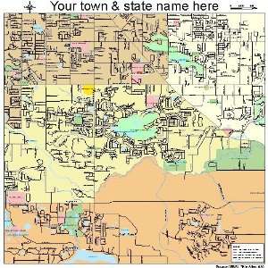  Street & Road Map of Bloomingdale, Florida FL   Printed 